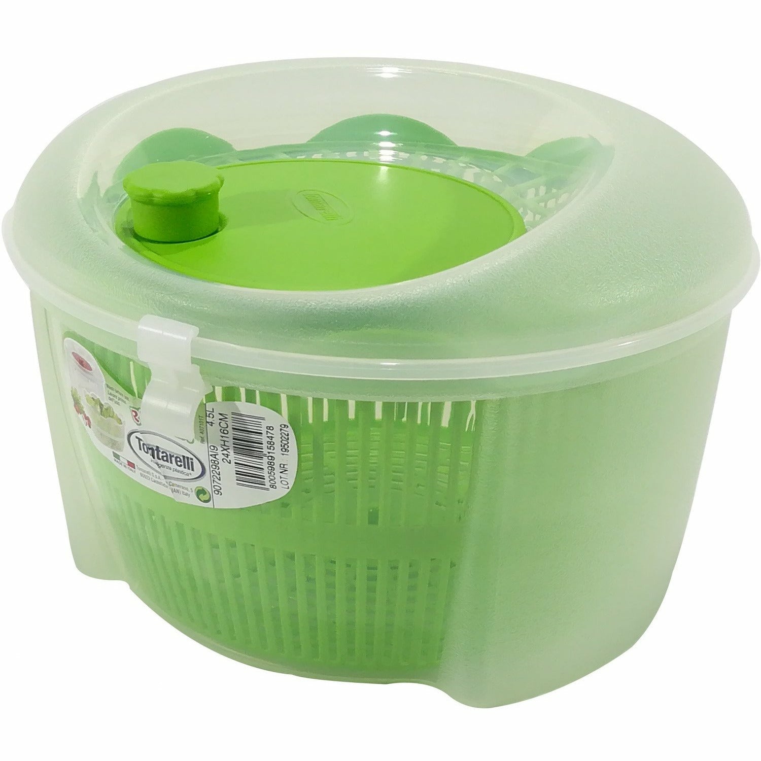 TONTARELLI - Centrifuga per insalata verde Rucola 4,5 litri